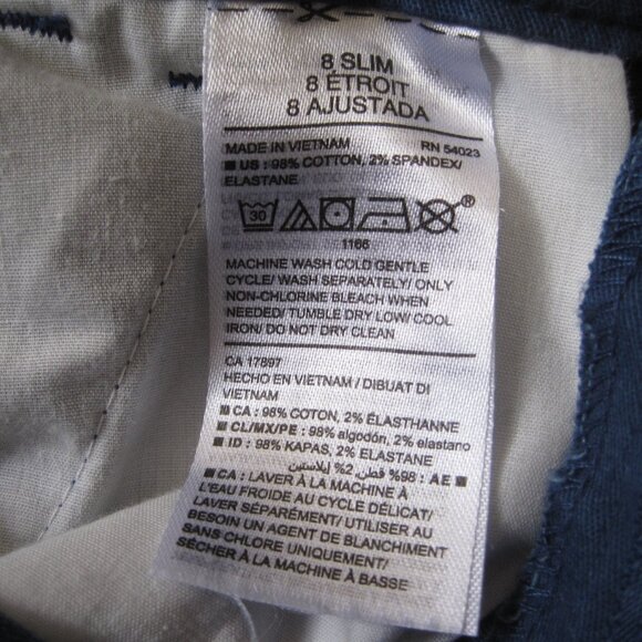 Set of 2 Old Navy Boy’s 8 Slim Navy Blue Shark Khaki Tan Ecru Shorts Summer - Picture 13 of 13